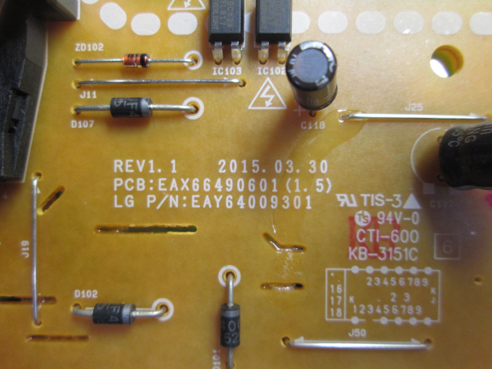 LG 55UF6450-UA NETZTEILPLATTE EAX66490601 (1.5) EAY64009301